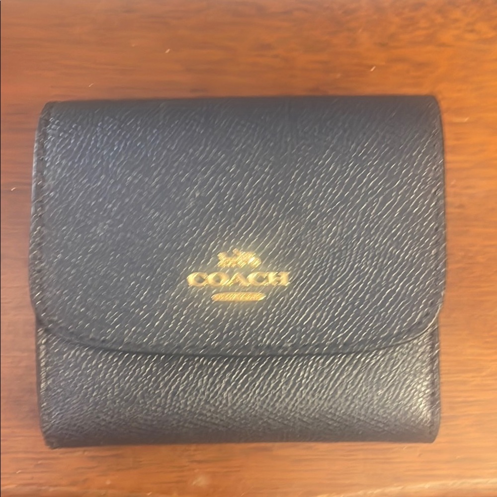 Coach Black Key Card Holder Leather Accessory